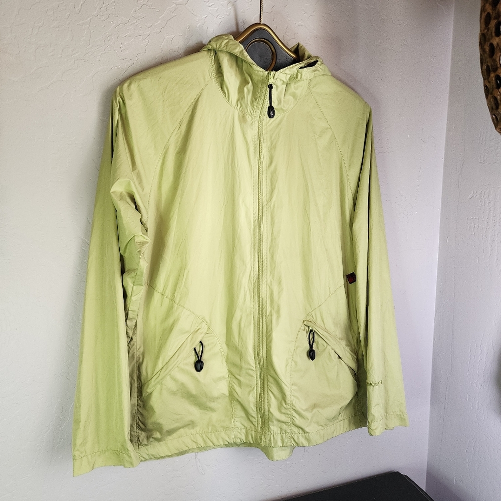 Woolrich Chlorophyll Green Windbreaker Hoodie Size Small